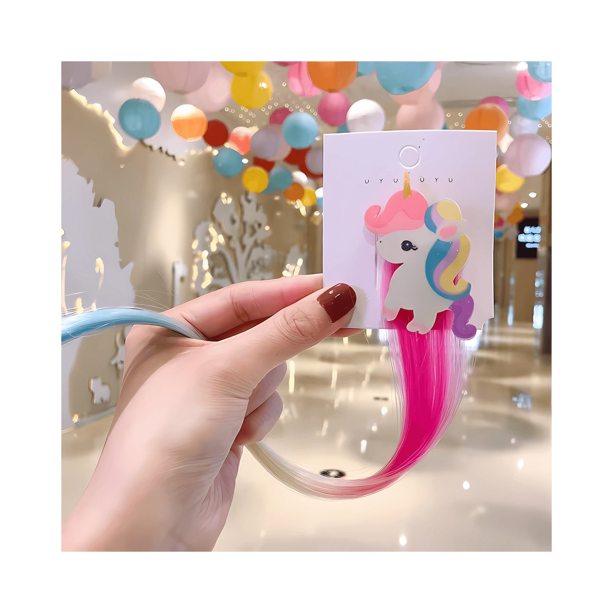 Colorful Clip-in Hair Extentions for Kids - Gummia